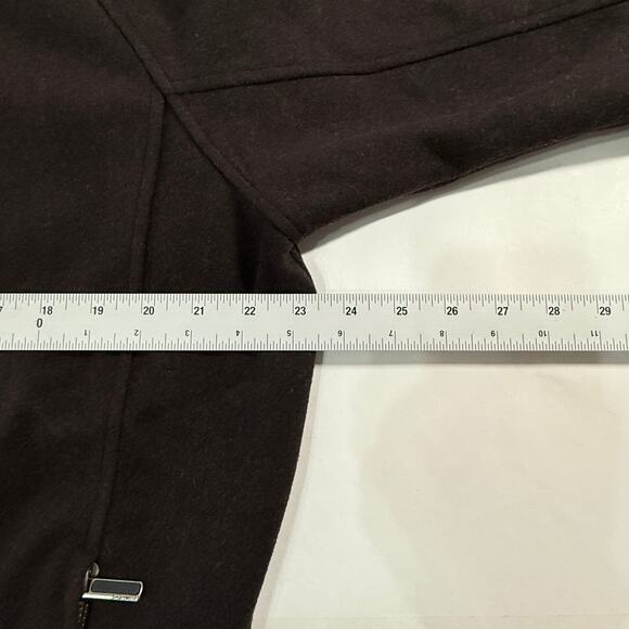 Smartwool L Unisex Full Zip Merino Wool Jacket Dark Brown Mid Weight Unlined - Picture 8 of 12